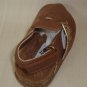 First Steps Brown Faux Leather Fur Sling Back Shoes Clogs Buckle BABY Size 5 NEW