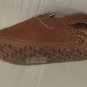 First Steps Brown Faux Leather Fur Sling Back Shoes Clogs Buckle BABY Size 5 NEW
