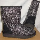 UGG Black Classic Short FRILL Fashion Boots Women Size US 6,EUR 37 NIB #10191982