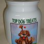 Gary Patterson Dog Cookie Jar made by Clay Design, TOP DOG TREATS, 7" tall