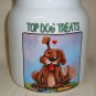 Gary Patterson Dog Cookie Jar made by Clay Design, TOP DOG TREATS, 7" tall