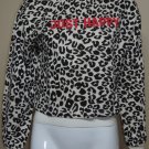 ZARA JUST HAPPY Leopard Animal Print Cropped Sweatshirt JUST HAPPY Size L NEW