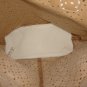 Saks Fifth Avenue Perforated Floral Cutouts Tan and White Tote Bag
