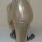 De Blossom NICKY-1 Nude Shimmer Rhinestone Block Heel ankle Strap Shoe Size 8.5