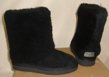 UGG Australia PATTEN Black Suede Sheepskin Boots Size US 5,EU 36 NEW #1006794