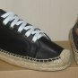Soludos Black Platform Espadrille Leather Sneakers Tennis Women's Size US 9 NEW