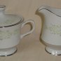 Sango Greenfield 3783 Creamer and Covered Sugar Bowl