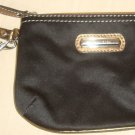B. Makowsky Black & Gold Zippered  Wristlet Bag
