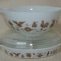 PYREX Cinderella bowl and divided baking dish 443 Americana Patriotic Vintage