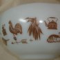 PYREX Cinderella bowl and divided baking dish 443 Americana Patriotic Vintage