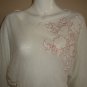 Anthropologie AKEMI KIN Ivory Poet Lace Dolman Sleeve Embroidered Top Size Small