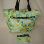 LESPORTSAC Lesportsac Zippered Shoulder Bag Double Strap Tote Purse with Pouch