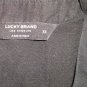 Lucky Brand Black Embrodiered Floral Front Long Sleeve Blouse Top Size XS