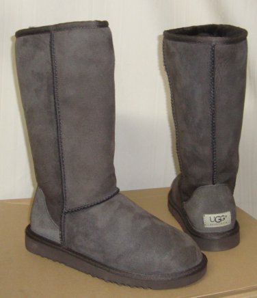UGG Australia CLASSIC TALL Brown Suede Sheepskin Boots US 5,EU 36 NEW #5815