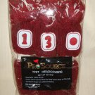 Burgundy/White  Knit Golf Club Head Covers Set of 3 with number tags 1-3-X  NEW