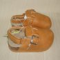 First Steps Chestnut Faux Leather Fur Sling Back Shoes Clogs Baby Size 4 NEW