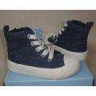 Cat & Jack Shane Blue Denim Lace Up Shoes High-top Sneakers TODDLER Size 6 NEW