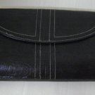 Buxton Leather Wallet Black With Stitching