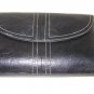 Buxton Leather Wallet Black With Stitching
