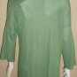 Lamberto Losani Italy Green Open Front Cardigan Size Small NEW