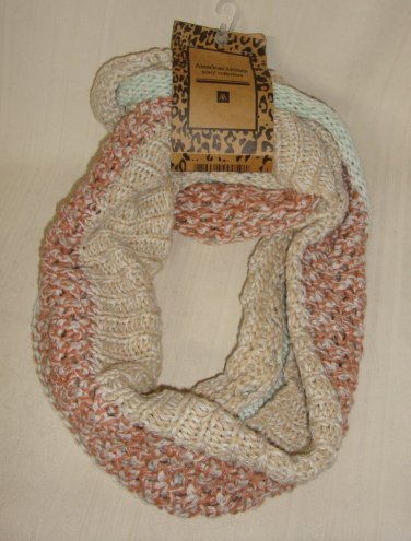 American Attitude multicolor Knit Infinity Scarf NEW