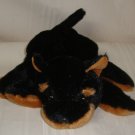 Dream BLACK & Brown Dog Hand Stage FIVE FINGER PUPPET STUFFED PLUSH Toy