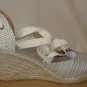 Soludos Textile Natural Printed Tall Wedge Espadrilles Women's Size US 9.5 NEW