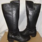 UGG CIERRA Black Tall Deco Wrap Ankle Leather Boots Size US 6, EU 37 NIB 1008714