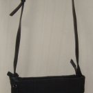 Lucky Brand Anae Black Woven Denim Crossbody Bag with Leather Strap & Charm