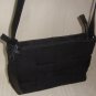 Lucky Brand Anae Black Woven Denim Crossbody Bag with Leather Strap & Charm