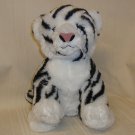 Build A Bear Workshop Retired White Tiger Plush Stuffed Animal 13" Seated, Used