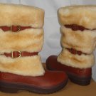 UGG Australia LILYAN Mahogany Waterproof Leather Sheepskin Boots Size US 6 NIB