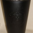 Starbucks 2014 MATTE Black 16 OZ  Stainless Steel Tumbler Cold Cup Rare NO STRAW