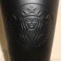 Starbucks 2014 MATTE Black 16 OZ  Stainless Steel Tumbler Cold Cup Rare NO STRAW