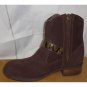 UGG Australia MILNOR Brown Suede Snake Strap Ankle Boots Size US 7.5 NEW 1006012