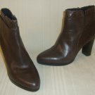 Roberto Durville Paris Brown Leather Ankle Boots Booties Size 37 , No Box
