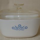 Corning Ware Blue Cornflower 2 1/2 Qt P-2 1/2-B with Lid Vintage