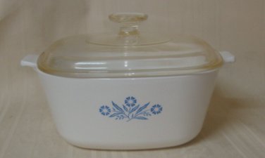 Corning Ware Blue Cornflower 2 1/2 Qt P-2 1/2-B with Lid Vintage