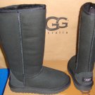 UGG Australia KIDS Black Classic Tall Suede Sheepskin Boots Size US 1 NEW #5229