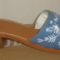 Soludos OTOMI City Medium Denim Embroidered Sandals Slide Women's Size US 9 NEW