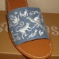 Soludos OTOMI City Medium Denim Embroidered Sandals Slide Women's Size US 9 NEW