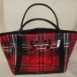 VICTORIA'S SECRET Red Black Plaid Tote Large Everyday Bag NEW