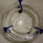Poschinger Clear With Cobalt Tri-Tadpoles Hand Blown Glass Vase , Vintage
