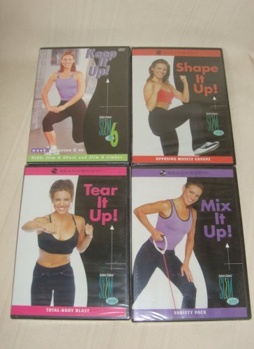 Beachbody Debbie Siebers Tear it Up,Shape it up, Keep it up, Mix it up 4 DVD NEW