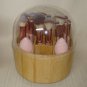 Bamboo Rotating Carousel + 17 Brushes + 4 Make up Blenders NEW 23 Pieces