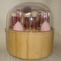 Bamboo Rotating Carousel + 17 Brushes + 4 Make up Blenders NEW 23 Pieces