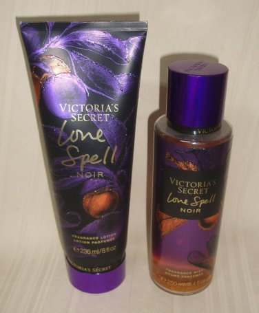 Victoria's Secret LOVE SPELL NOIR Fragrance Body Lotion + Mist Set of 2 NEW