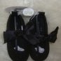 Koala Baby Black Sparkle Glitter With Bow Flat Shoes Baby Size 4 NEW Cute