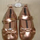 Koala Baby Rose Gold Mary Jane Dress Shoes Bow Infant Baby Size 6 NEW Super Cute