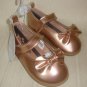 Koala Baby Rose Gold Mary Jane Dress Shoes Bow Infant Baby Size 6 NEW Super Cute